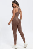 3 Piece Washed Square Neck Wide Strap Active Set 