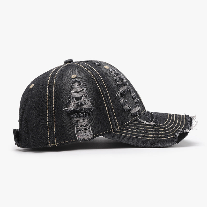 Distressed Adjustable Cotton Baseball Cap 