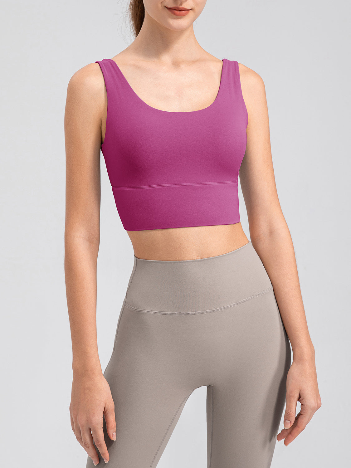 Scoop Neck Wide Strap Active Tank 