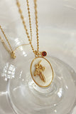 Flower Shell Pendant Copper Necklace 