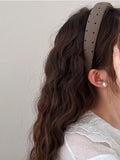 Polka Dot Polyester Wide Headband 