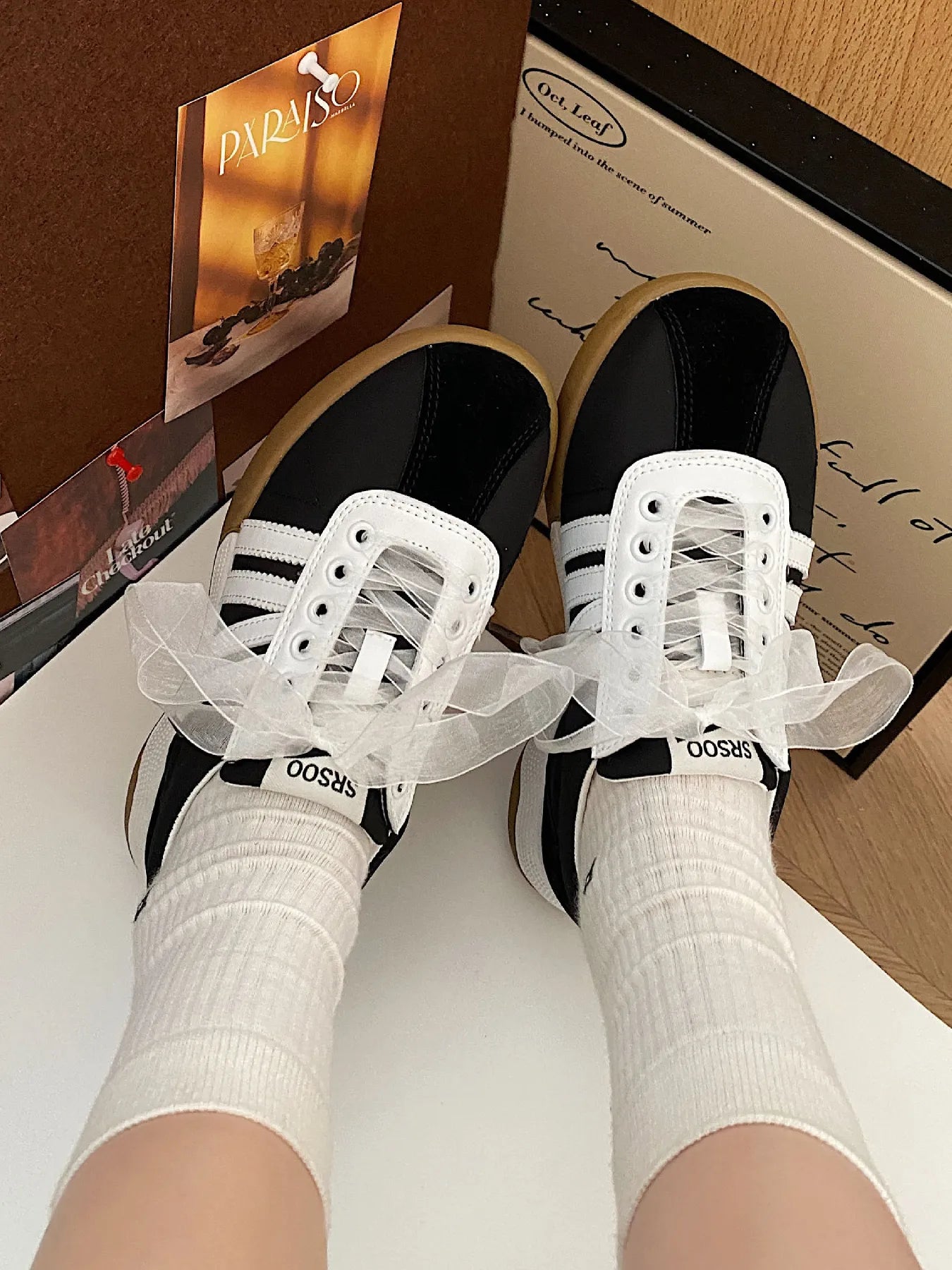 Striped Lace Up Sneakers 