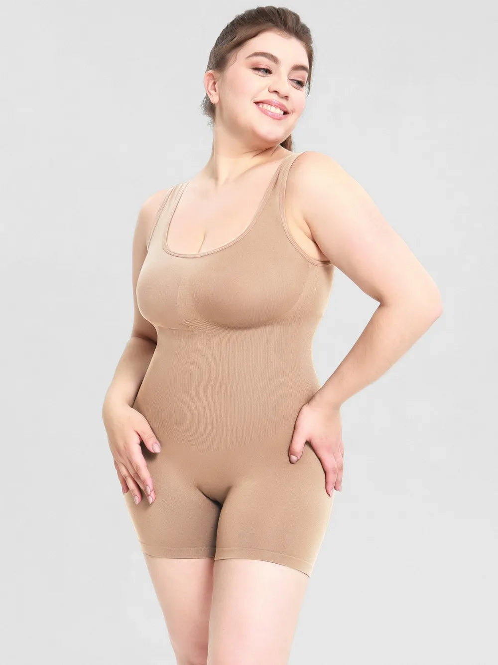 Scoop Neck Wide Strap Shaping Romper Lingerie & Nightwear