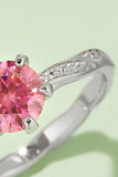1 Carat Moissanite Contrast 925 Sterling Silver Ring 
