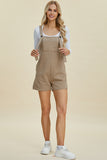 Double Take Full Size Texture Sleeveless Romper 