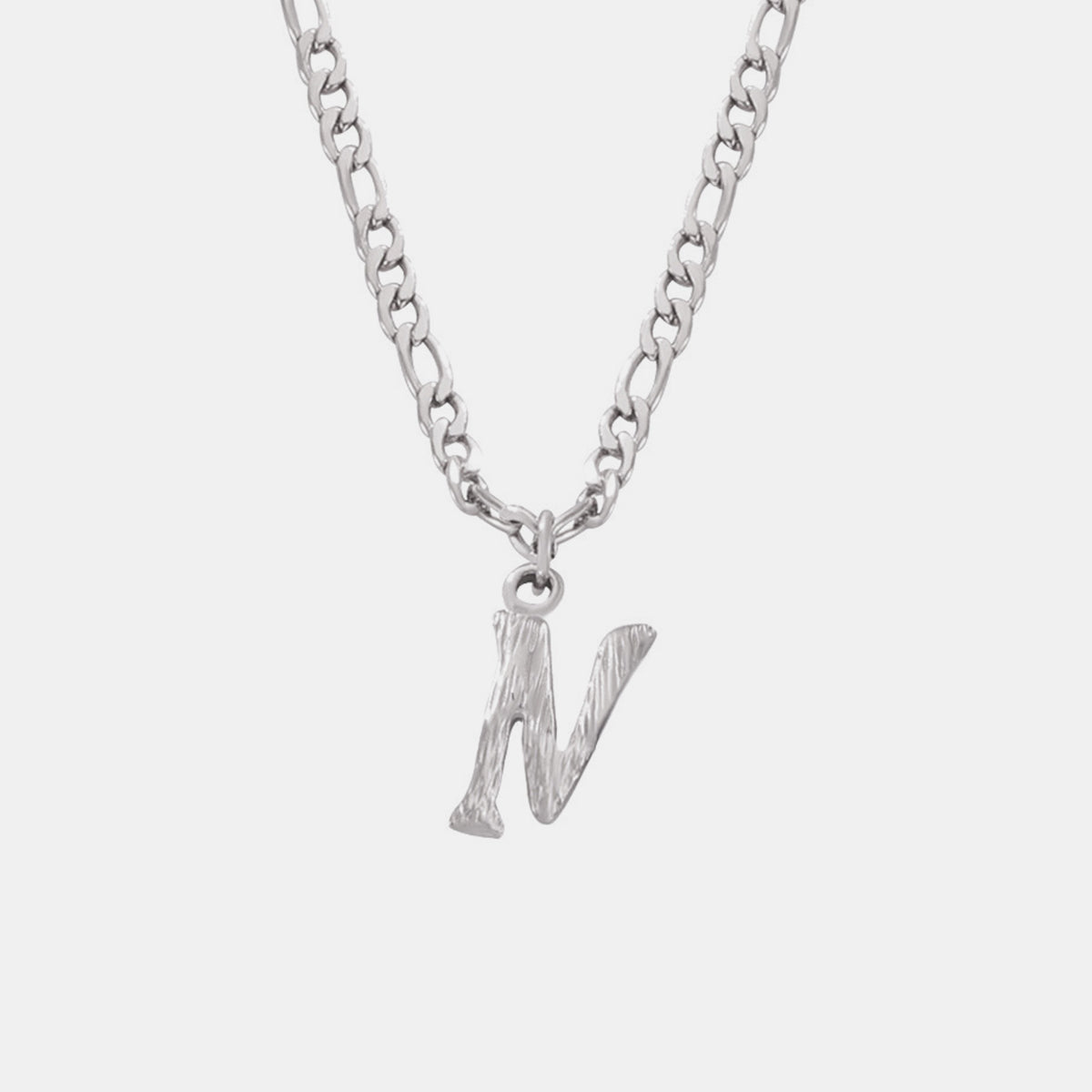 Titanium Steel Letter Pendant Necklace 