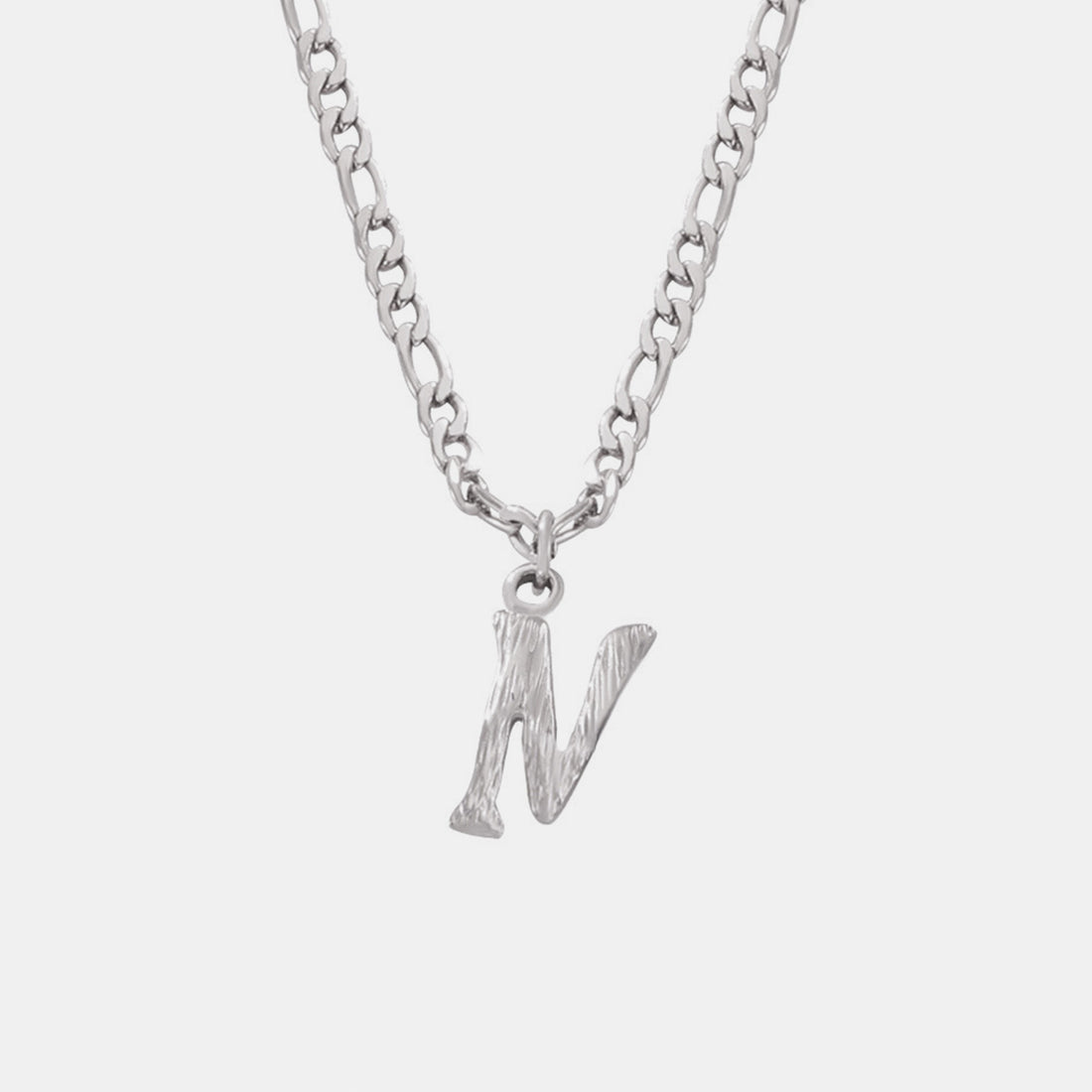 Titanium Steel Letter Pendant Necklace 