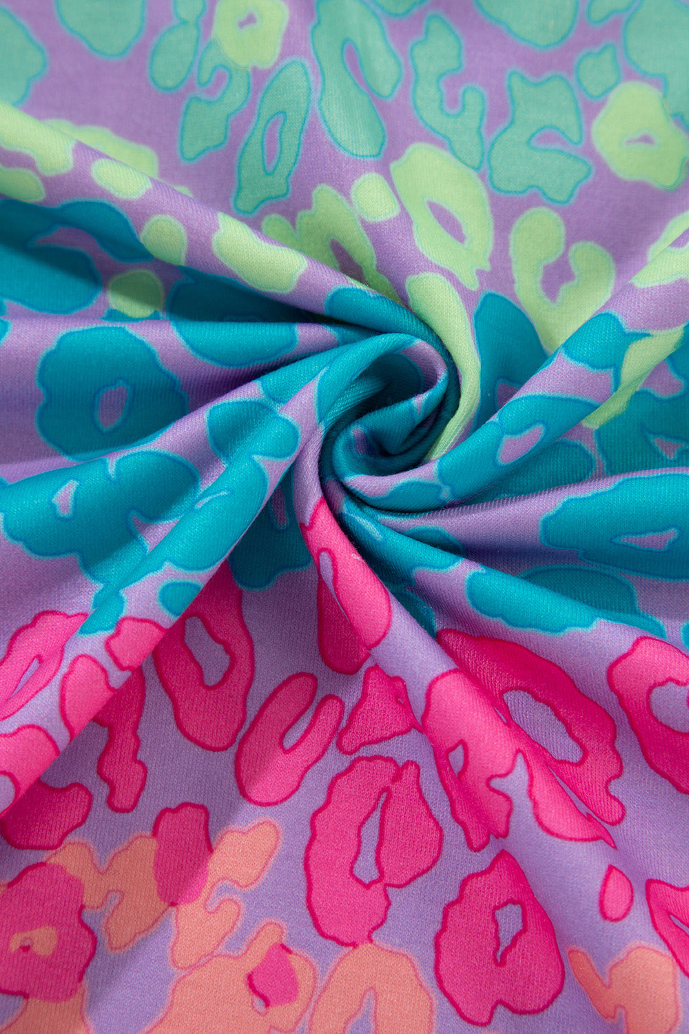 Plus Size Leopard Notched Long Sleeve Blouse 