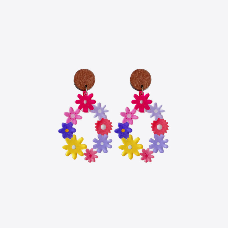 Floral Teardrop Earrings 