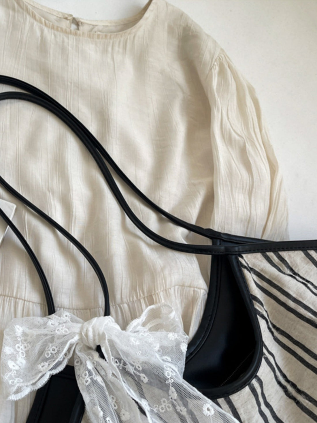 Striped Canvas Tote Bag 