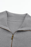 Zip Up Long Sleeve Cardigan 