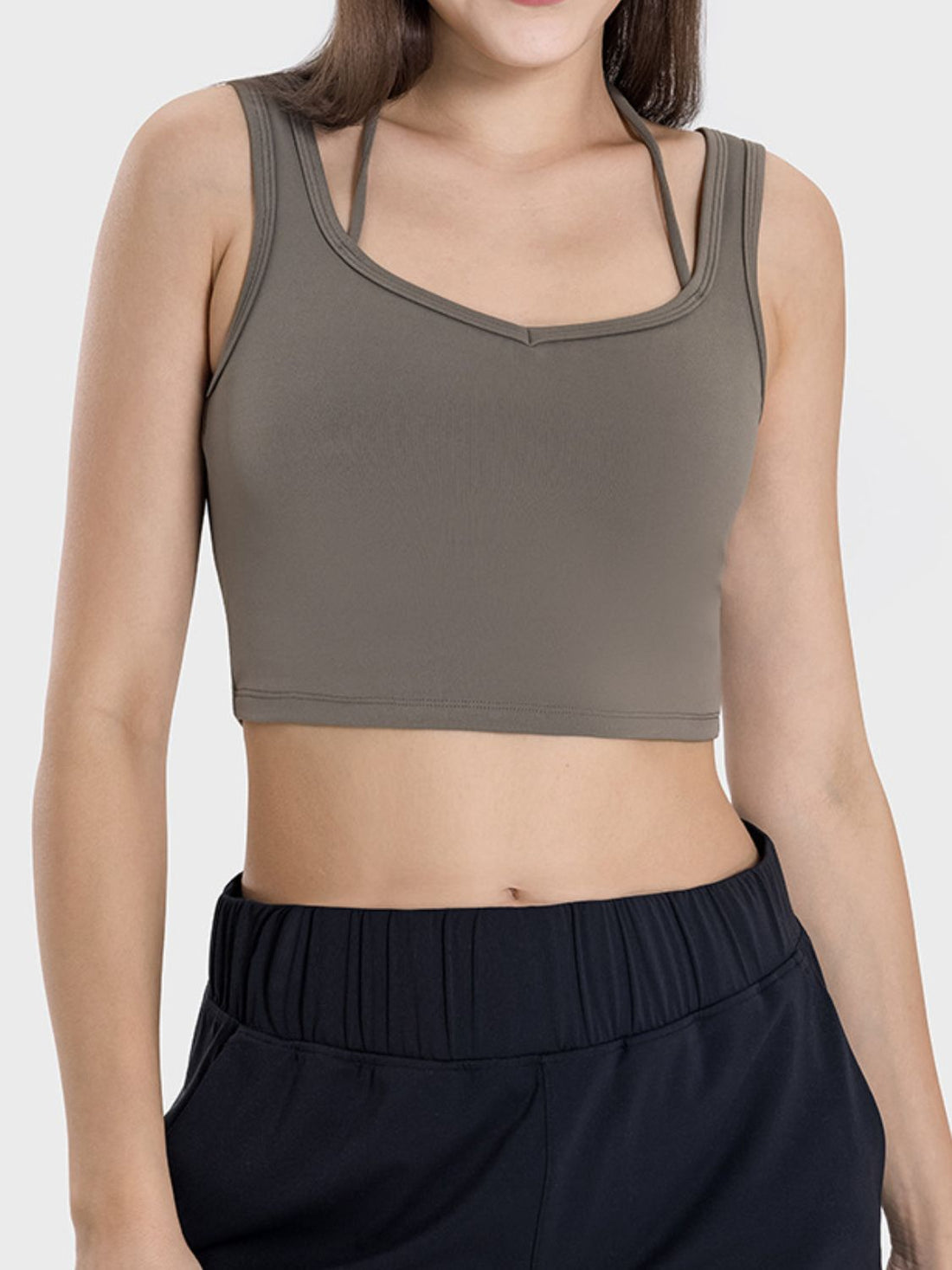 Millennia Crisscross Square Neck Active Tank 