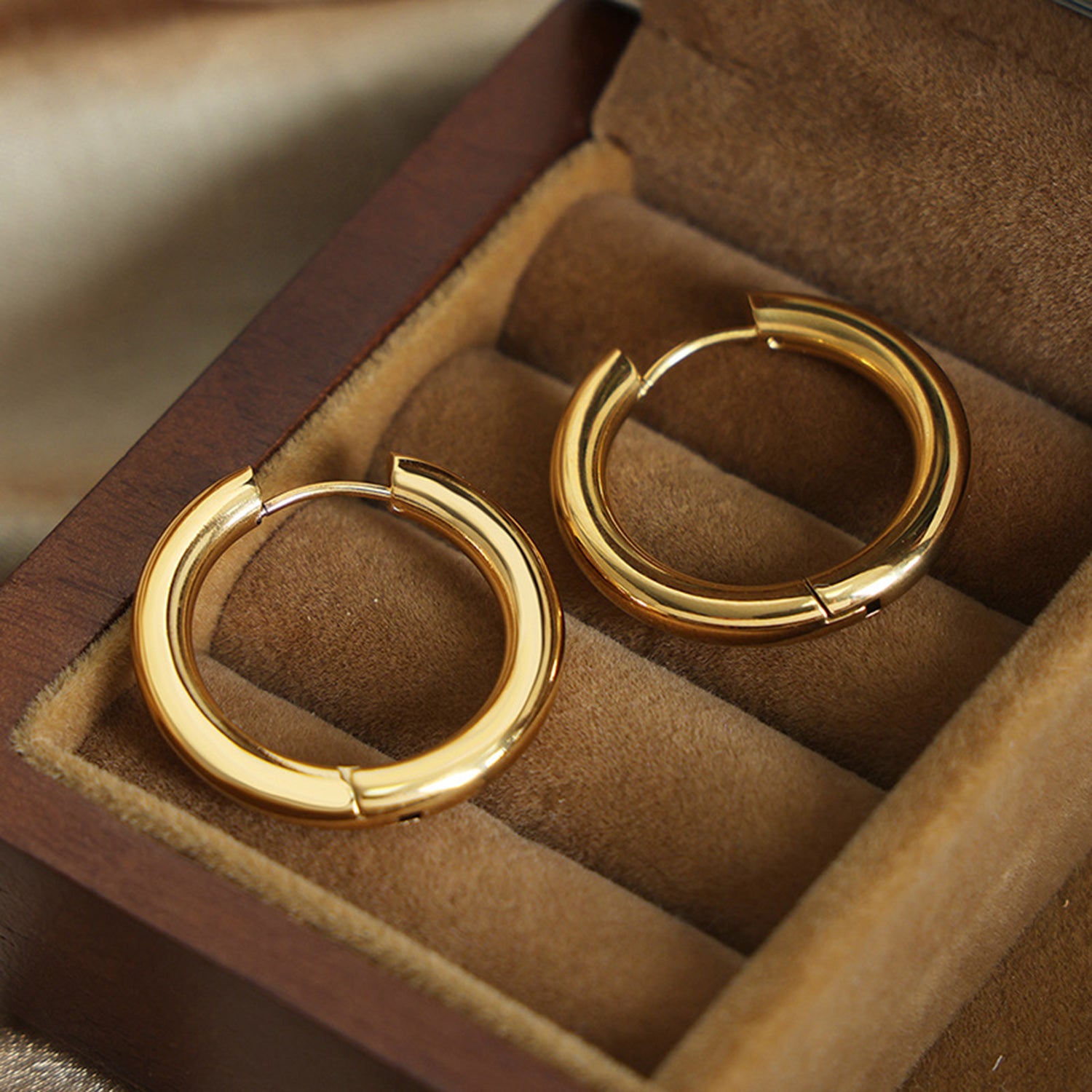 18K Gold-Plated Huggie Earrings 