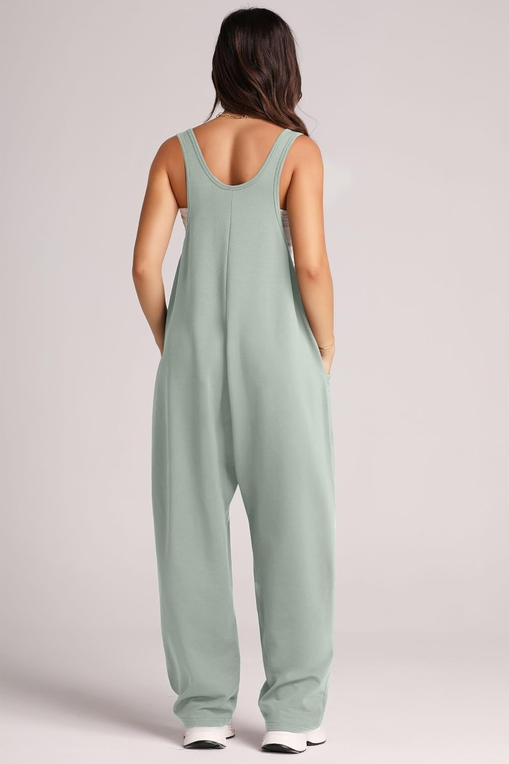Lovelet Wide Strap Jumpsuit with Pockets 