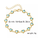18K Gold-Plated Heart Bracelet 