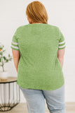 Plus Size Striped V-Neck Tee Shirt 