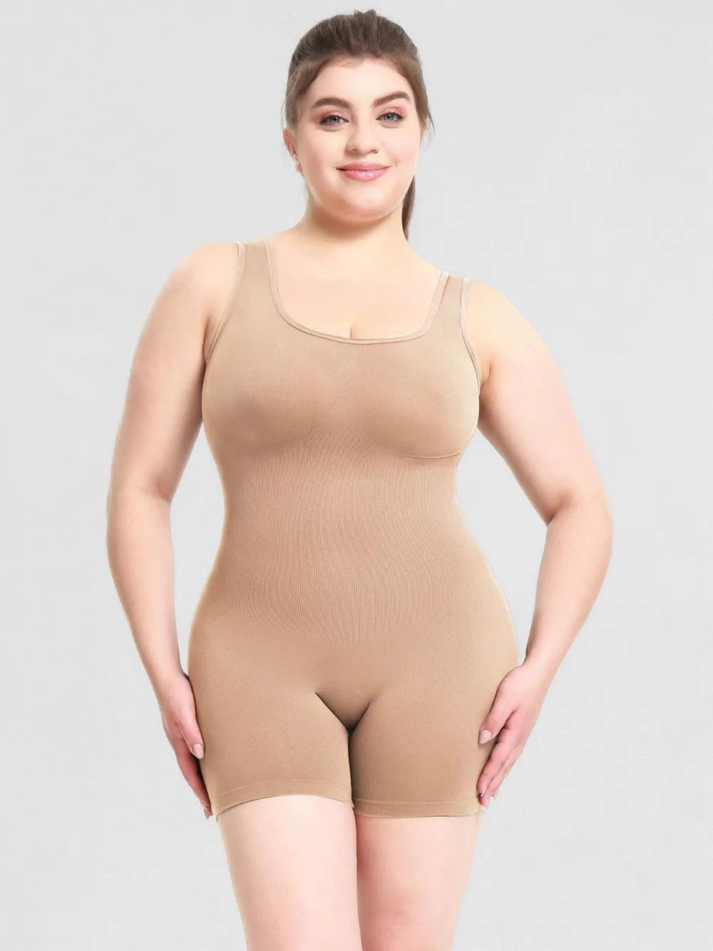 Scoop Neck Wide Strap Shaping Romper Lingerie & Nightwear