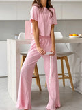 Polka Dot Round Neck Top and Pants Lounge Set Lingerie & Nightwear