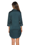 Button Up Collared Neck Night Dress with Pocket 