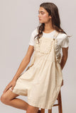 BiBi Back Patch Pocket Lace Trim Rompers 