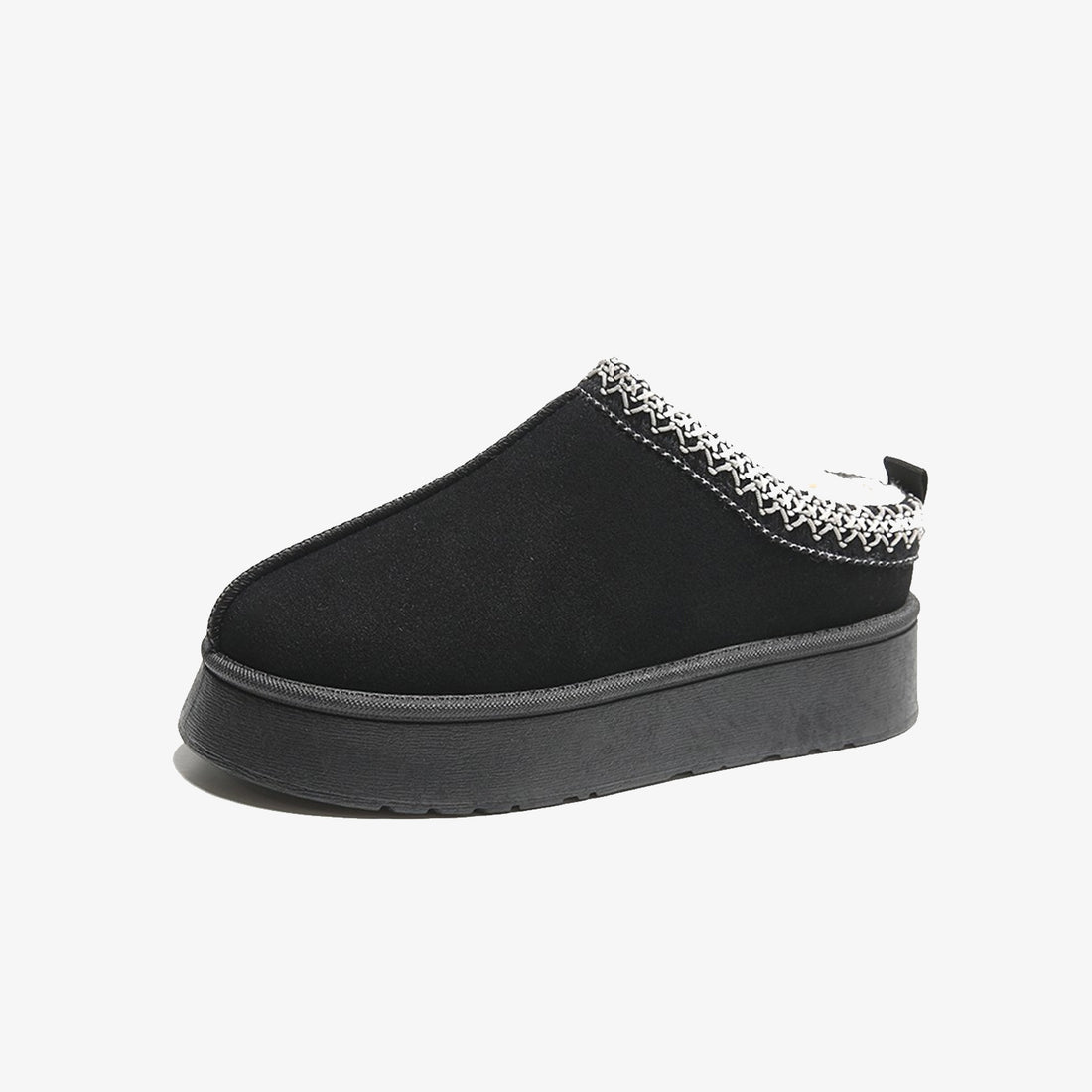 Faux Fur Center-Seam Slippers 