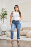 Judy Blue Full Size Release Hem Cropped Bootcut Jeans 