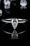 1 Carat Moissanite 925 Sterling Silver Solitaire Ring 