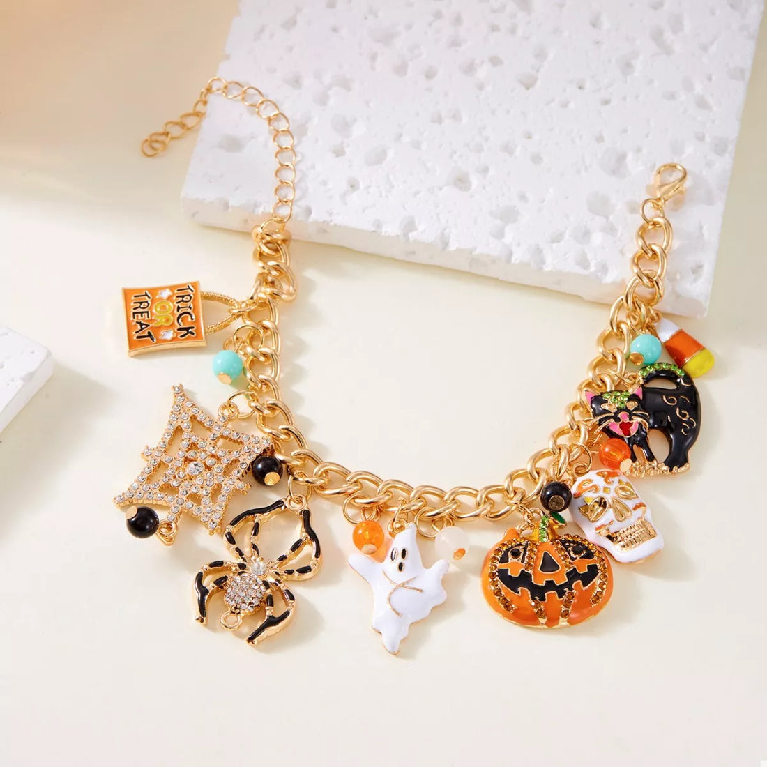 18K Gold-Plated Halloween Theme Bracelet 