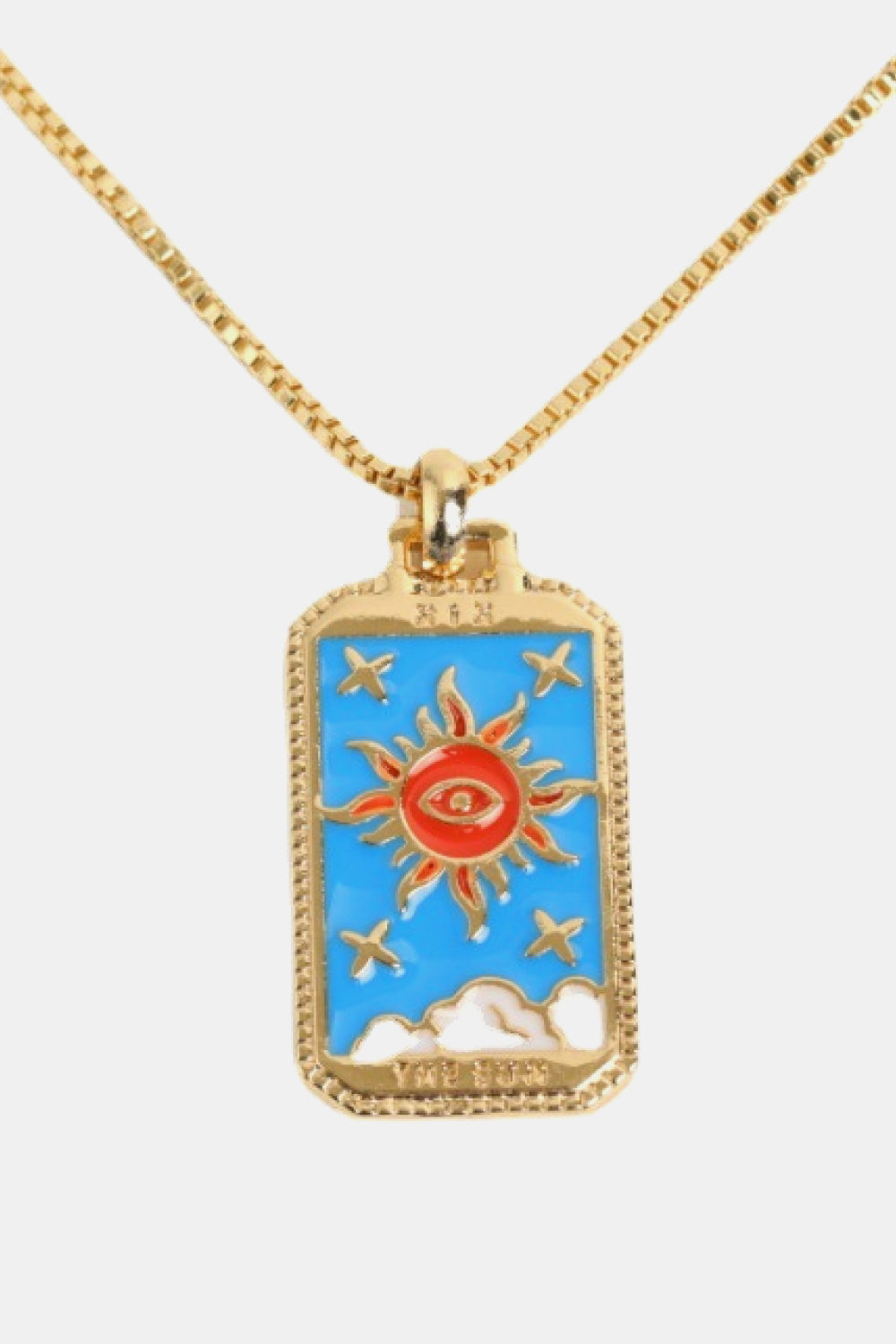 Tarot Card Pendant Copper Necklace 