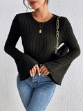 Honey Round Neck Flare Sleeve T-Shirt 