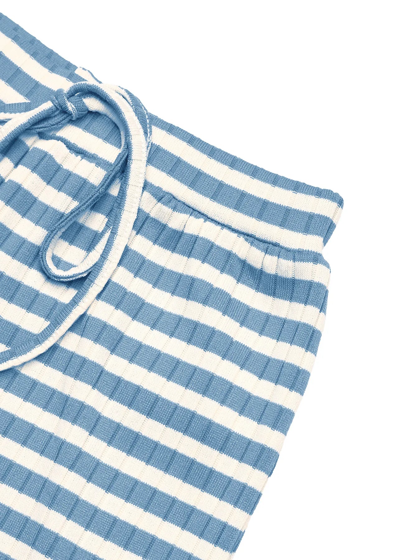 Striped Square Neck Long Sleeve Top and Pants Lounge Set Lingerie & Nightwear