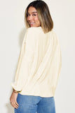 Basic Bae Full Size Ribbed Round Neck Long Sleeve T-Shirt Sweaters & Cardigans