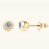 Moissanite 925 Sterling Silver Stud Earrings 
