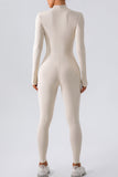 Half Zip Mock Neck Active Jumpsuit 