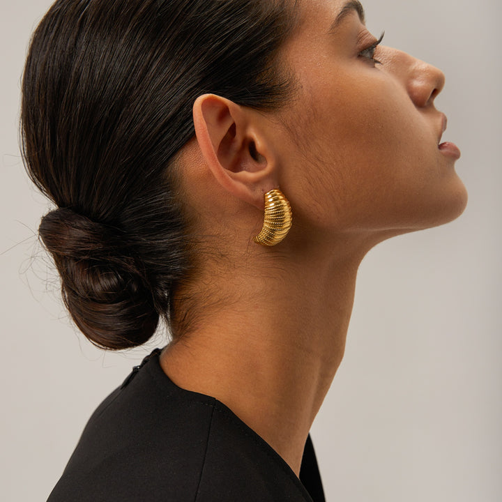 18K Gold-Plated Stainless Steel Earrings 