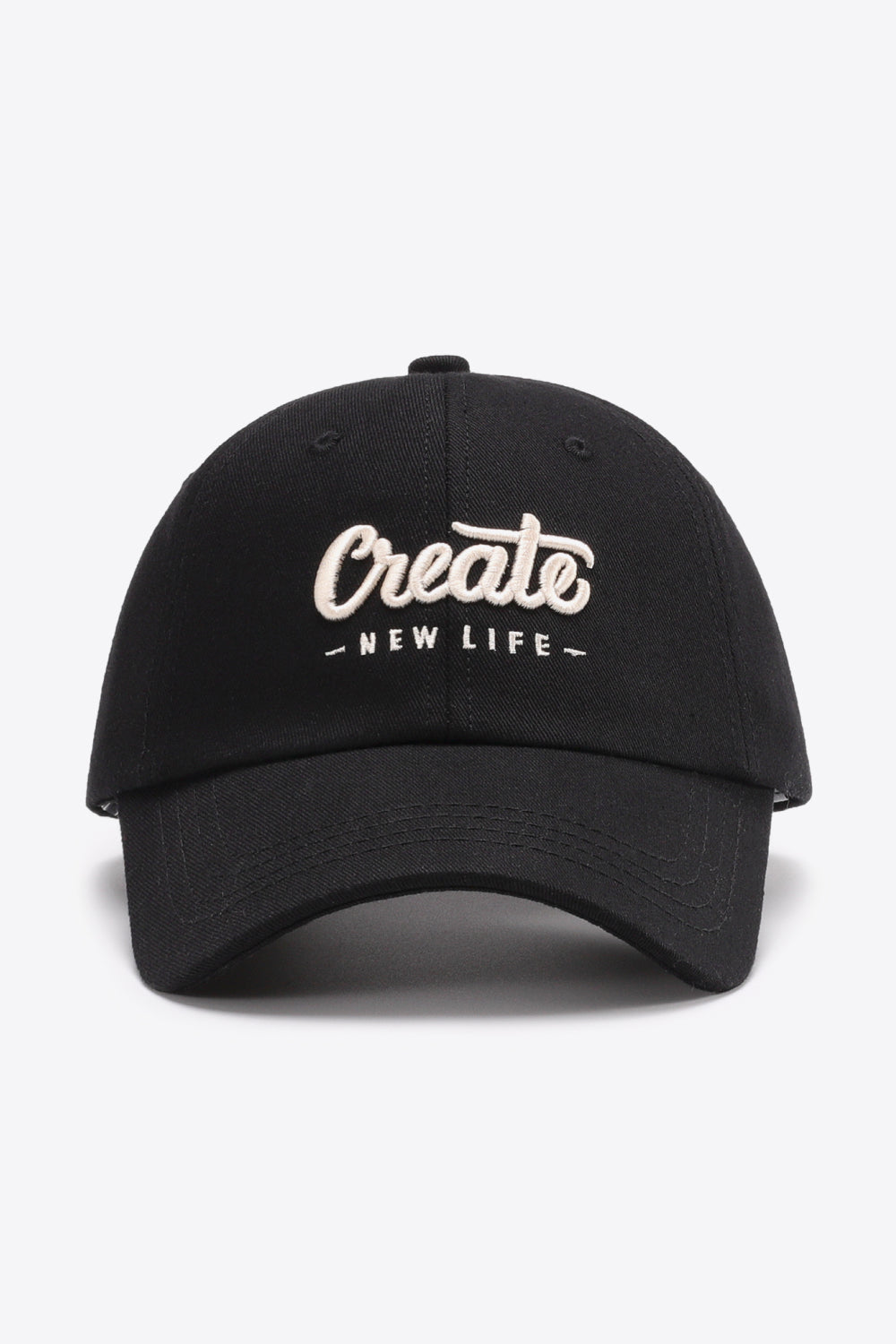 CREATE NEW LIFE Adjustable Cotton Baseball Cap 