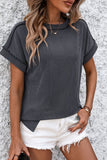 Mandy Striped Round Neck Short Sleeve T-Shirt 