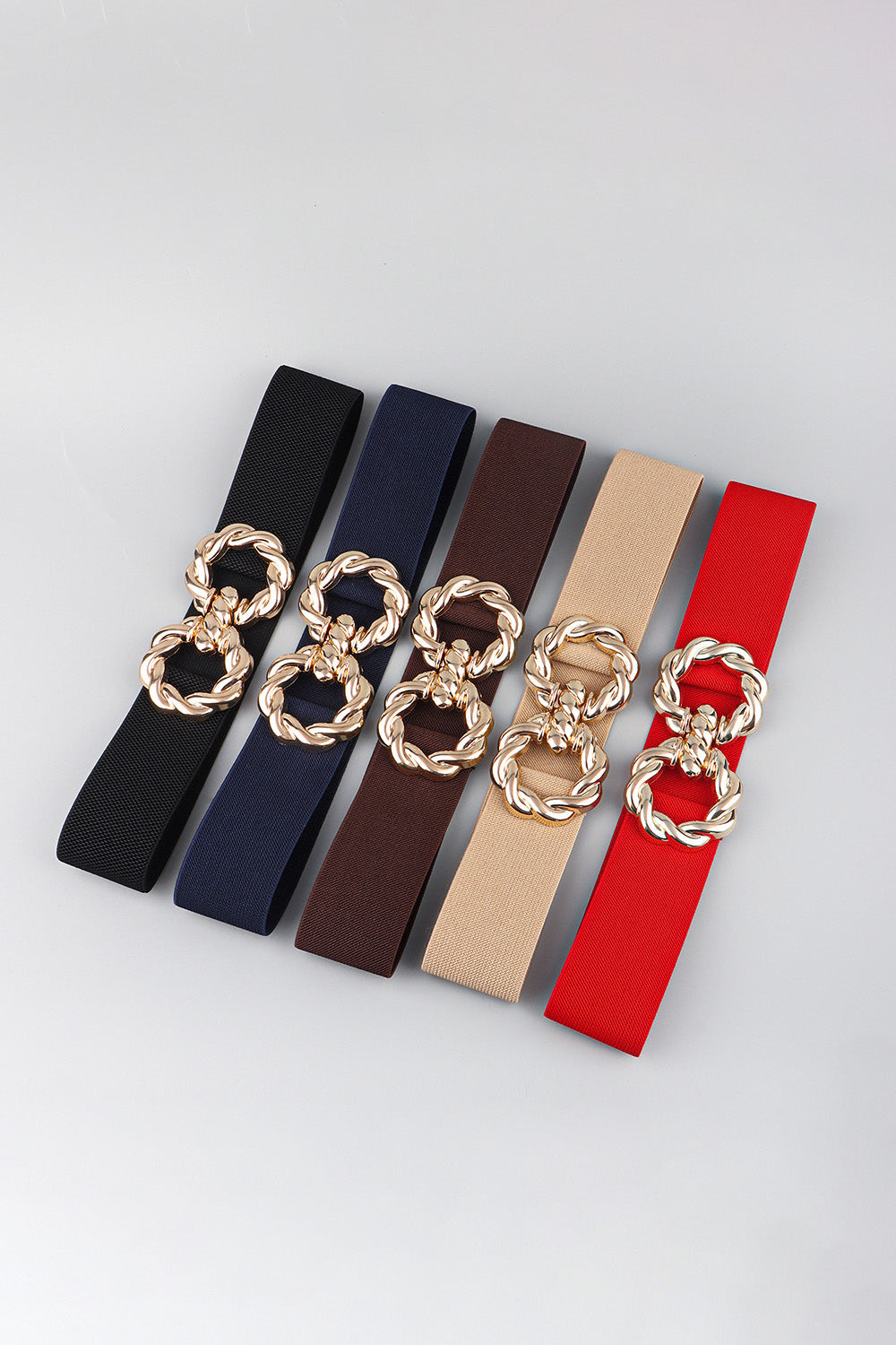 Zinc Alloy Buckle Elastic Belt 