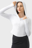 Millennia Pocketed Zip Up Hooded Long Sleeve Active Outerwear 