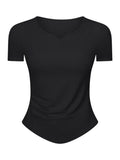 Millennia Notched Short Sleeve Active T-Shirt 