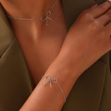 Titanium Steel Bow Bracelet 