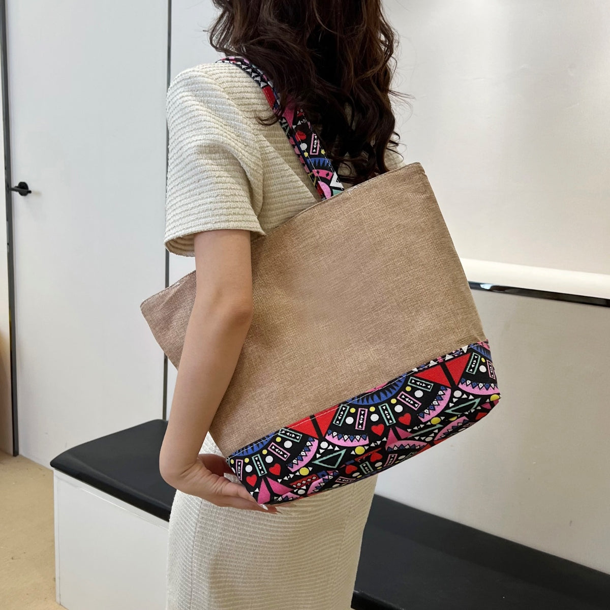 Geometric Medium Tote Bag 