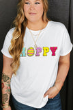 Plus Size Round Neck Short Sleeve T-Shirt 