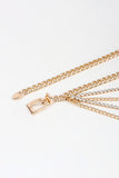 Rhinestone Decor Metal Chain Belt 