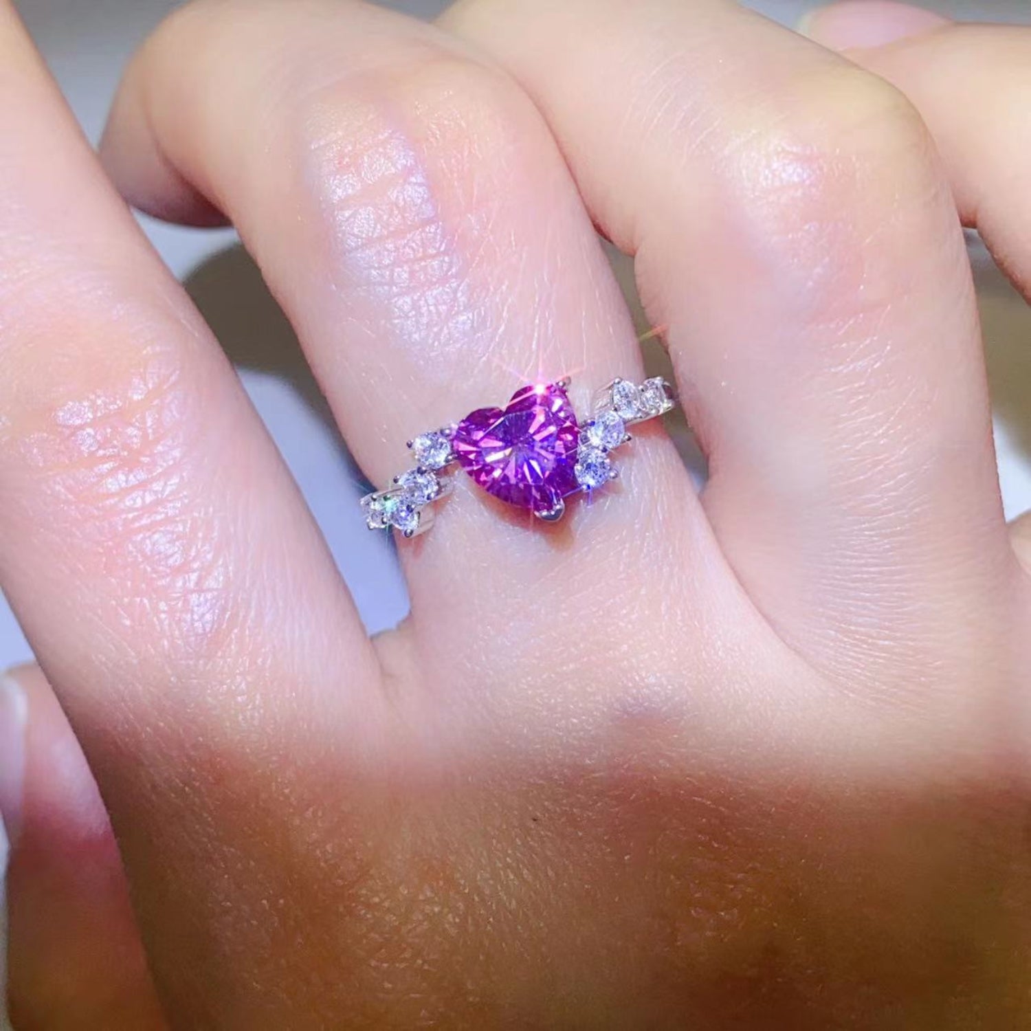 1 Carat Moissanite 925 Sterling Silver Ring 