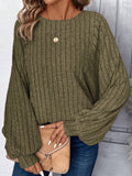Plus Size Round Neck Batwing Sleeve T-Shirt 
