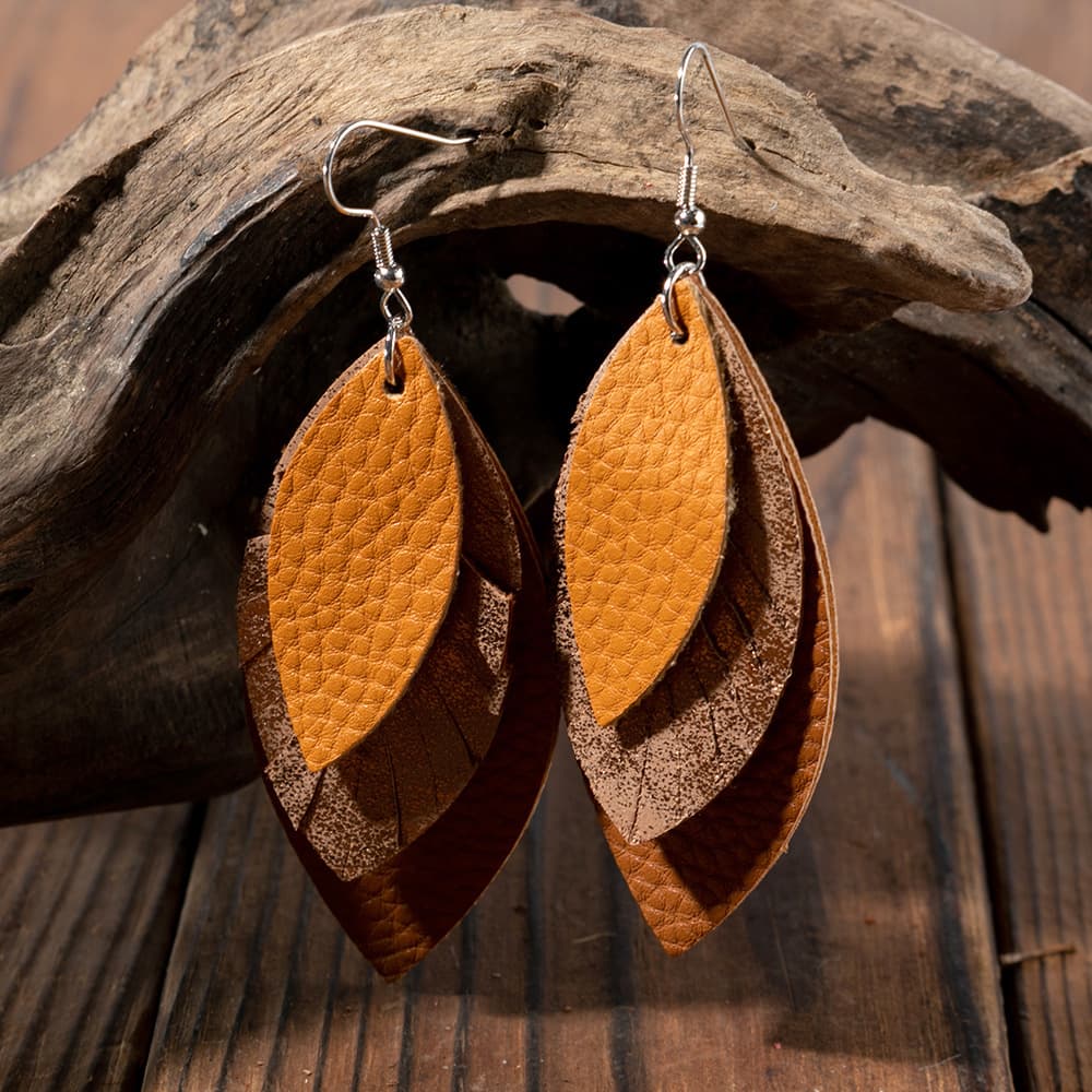 PU Leather Drop Earrings 