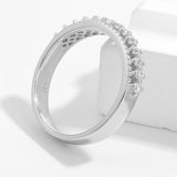 925 Sterling Silver Inlaid Zircon Ring 