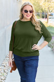 Basic Bae Full Size Round Neck Batwing Sleeve Top 