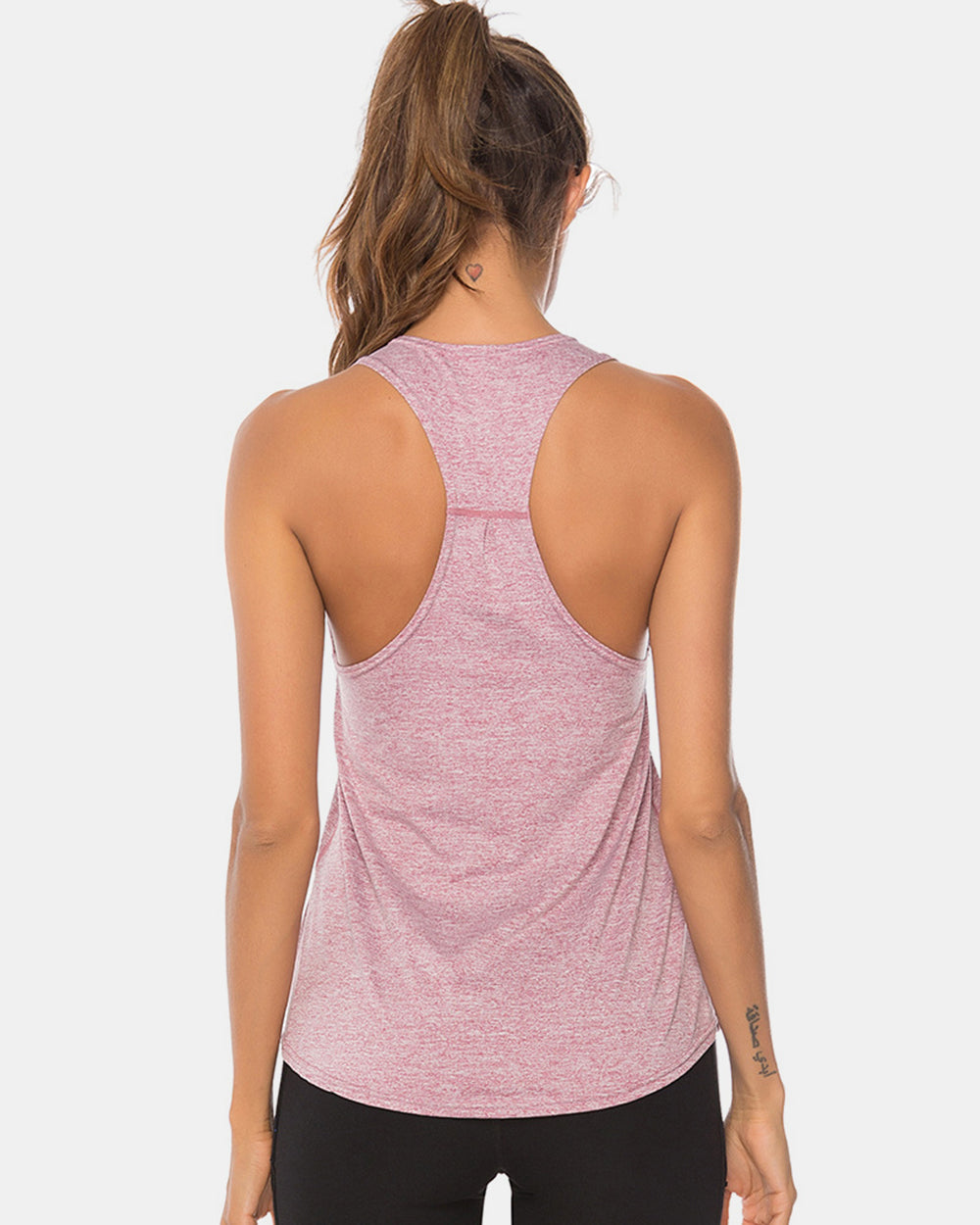 Full Size Scoop Neck Wide Strap Active Tank 